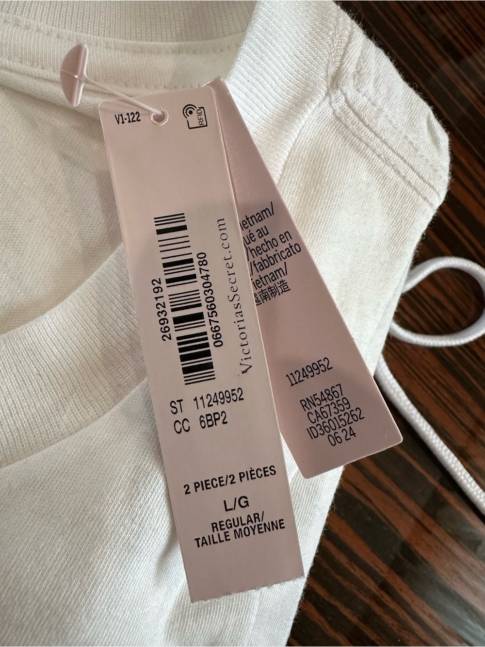 Victoria’s Secret white cotton PJ set NWT - Picture 3 of 6